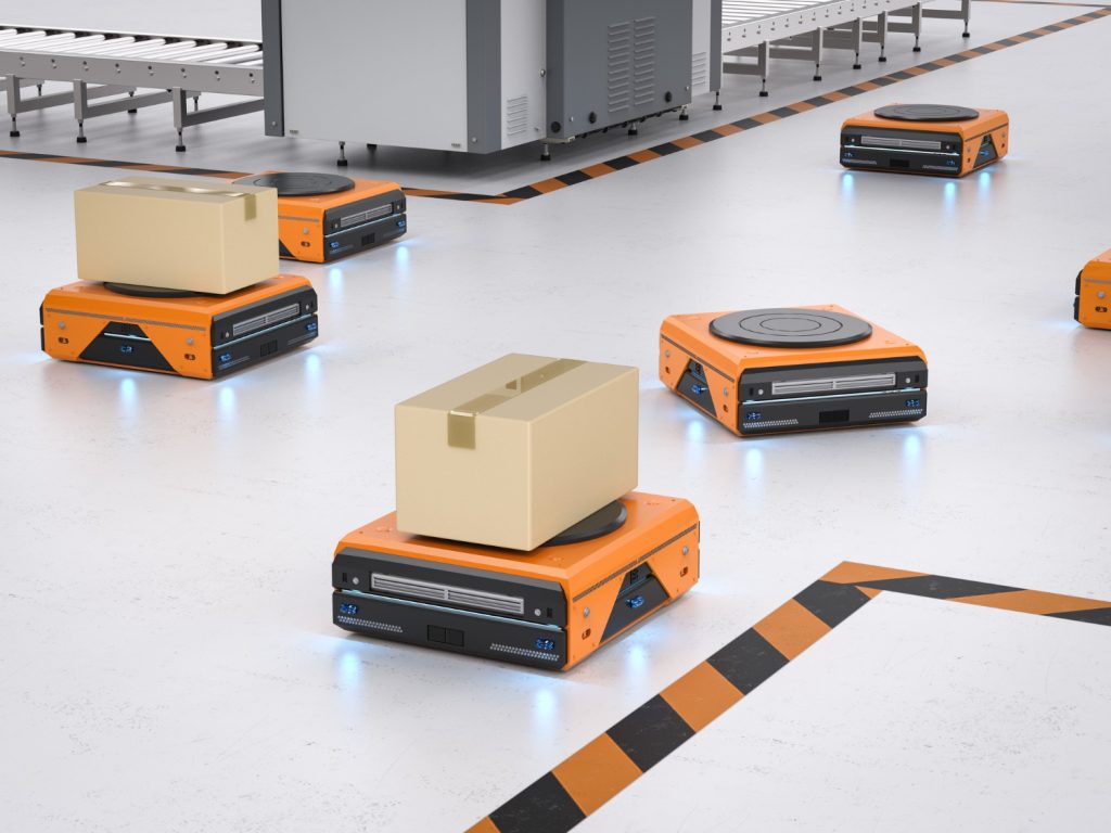 AI-driven robots and Warehouse Management System