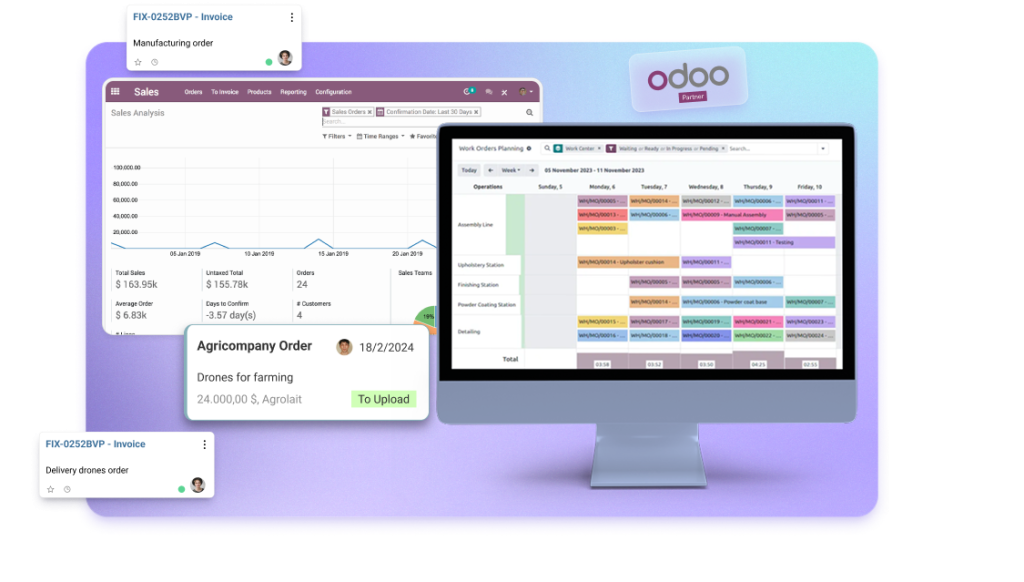 Manufacturing, Sales & Finance Odoo Case study