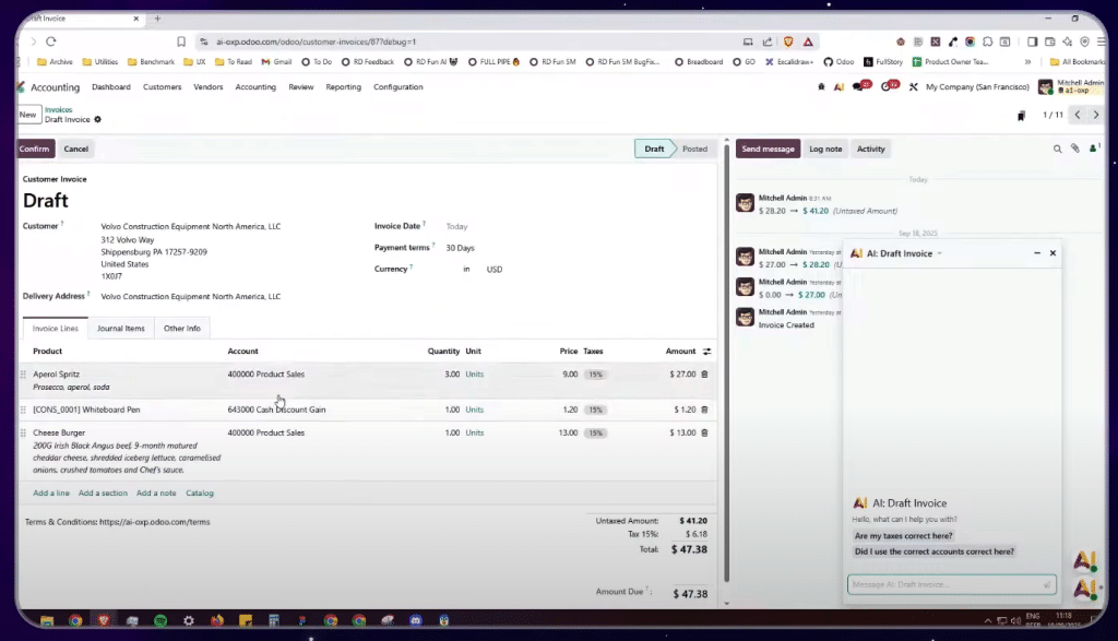 Odoo AI for accounting