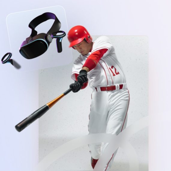 VR baseball miniature