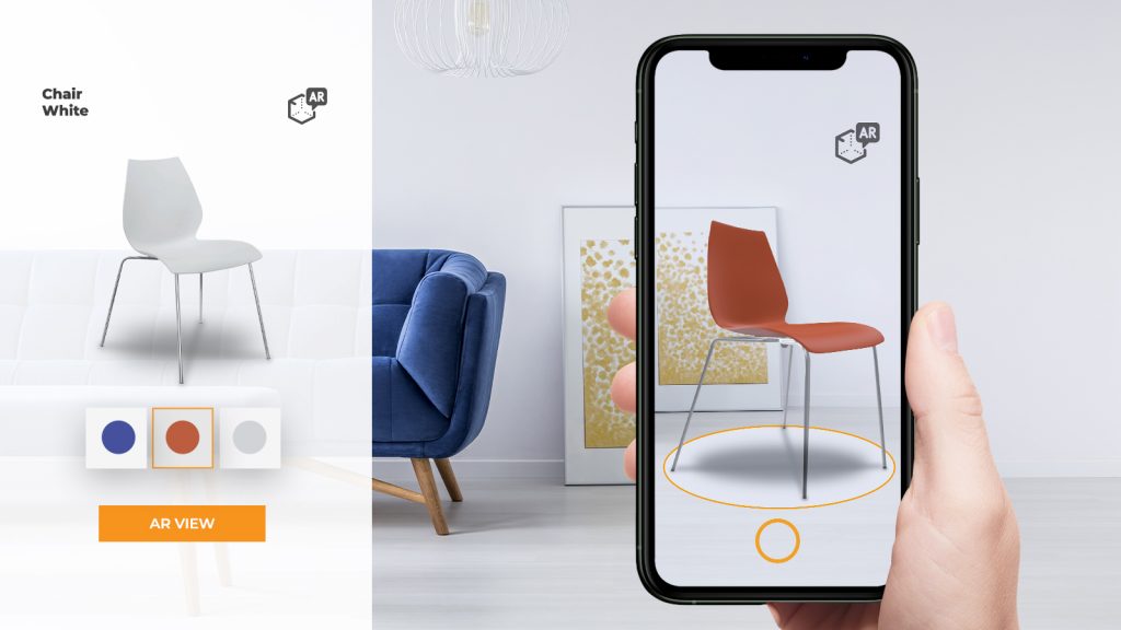 WebAR for furniture ecommerce store