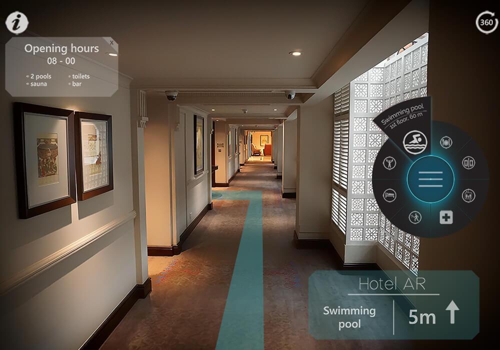 Augmented reality tour in the hotel