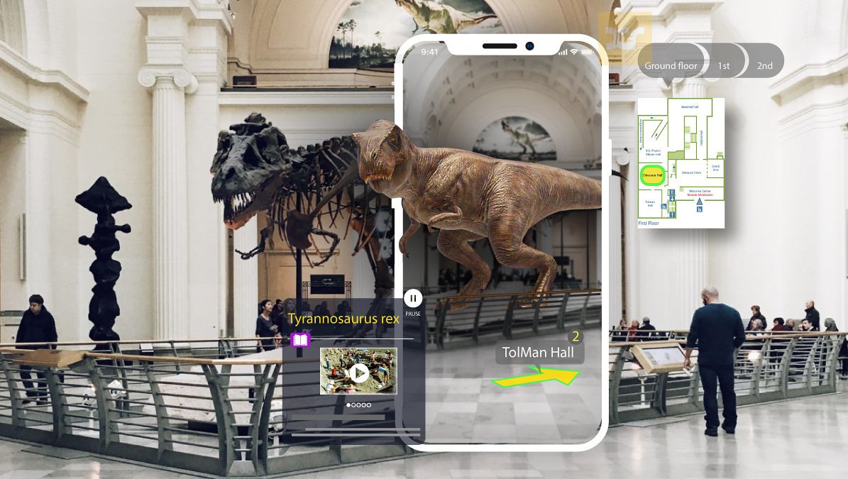 Example of AR exhibition in an museum