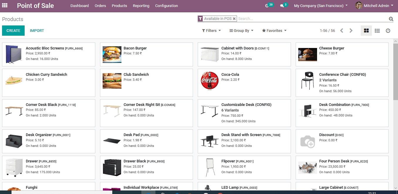 Kitchen ordering in Odoo