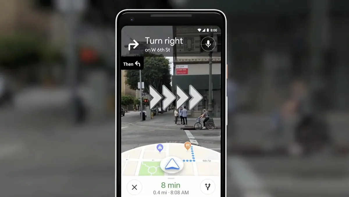Location-based AR mobile app example