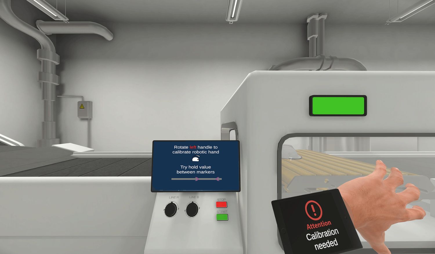 Virtual reality for employee training on Manufacturing