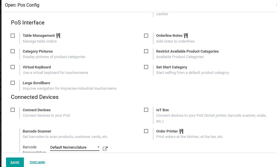 Odoo POS for Restaurant configuration