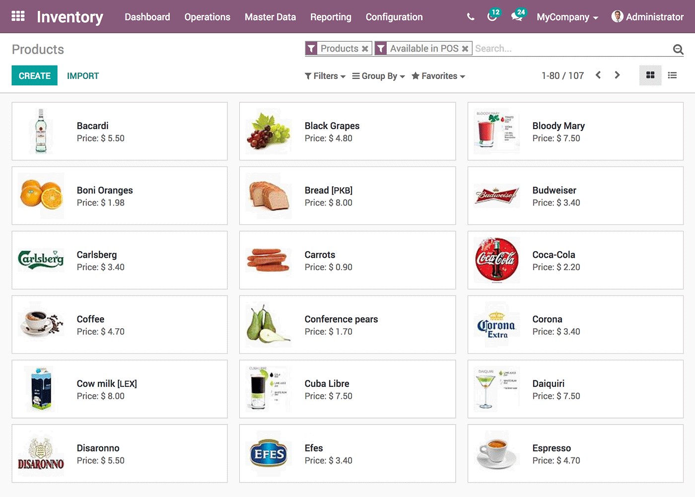 Inventory management for restaurants