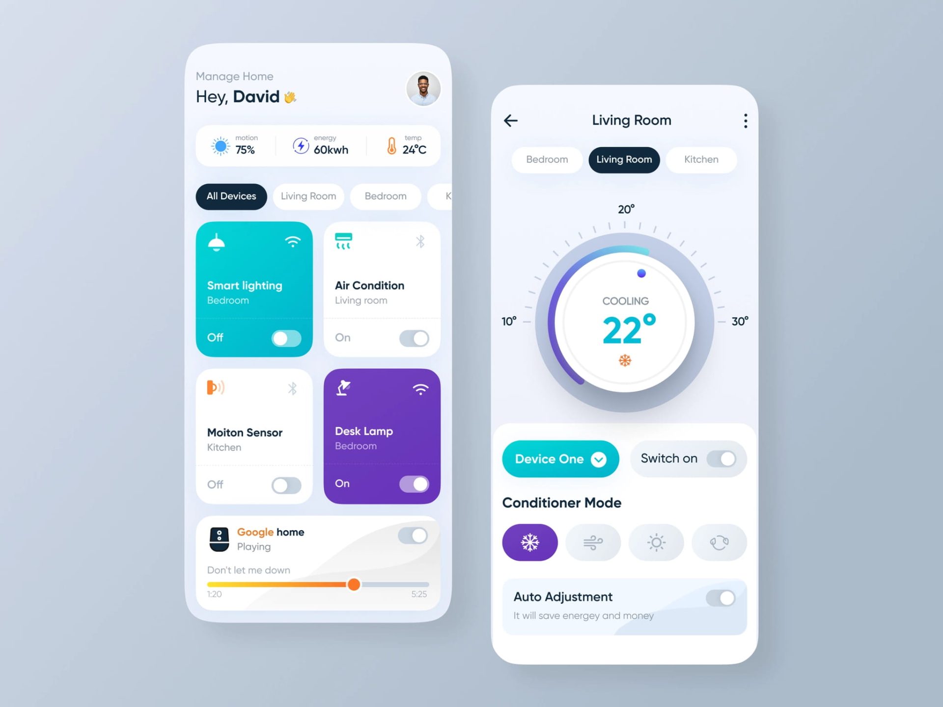 Smart Home mobile app UI concept