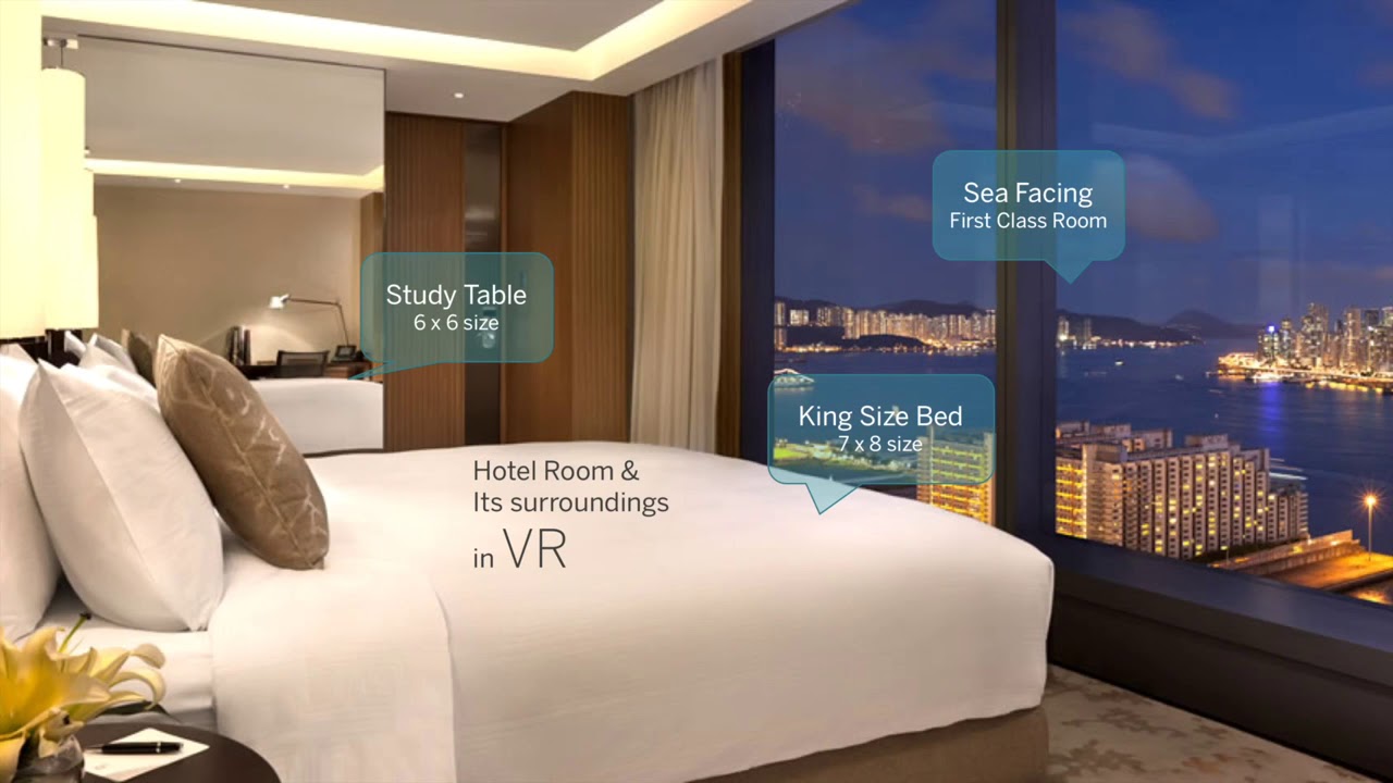 Virtual tour in hotel room