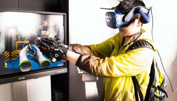VR training simulator for corporate education